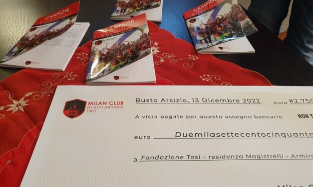 Il cuore rossonero di Busto batte per i bisognosi
