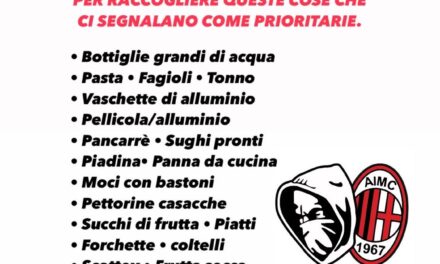 Raccolta per emergenza Emilia Romagna
