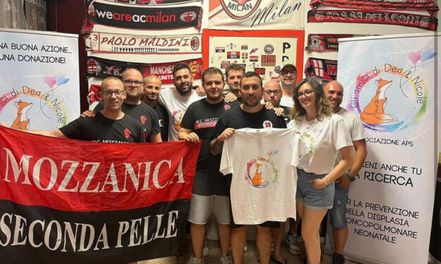 L’associazione “Gli amici di Dea e Nicole” ringrazia il Milan Club Mozzanica – Seconda Pelle