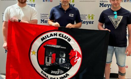 Il Milan Club Val di Lima dona 800 euro alla Fondazione Ospedale Pediatrico Meyer