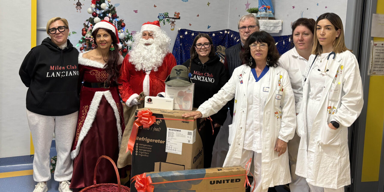 Milan Club Lanciano: donazione al Reparto di Pediatria dell’Ospedale Renzetti di Lanciano