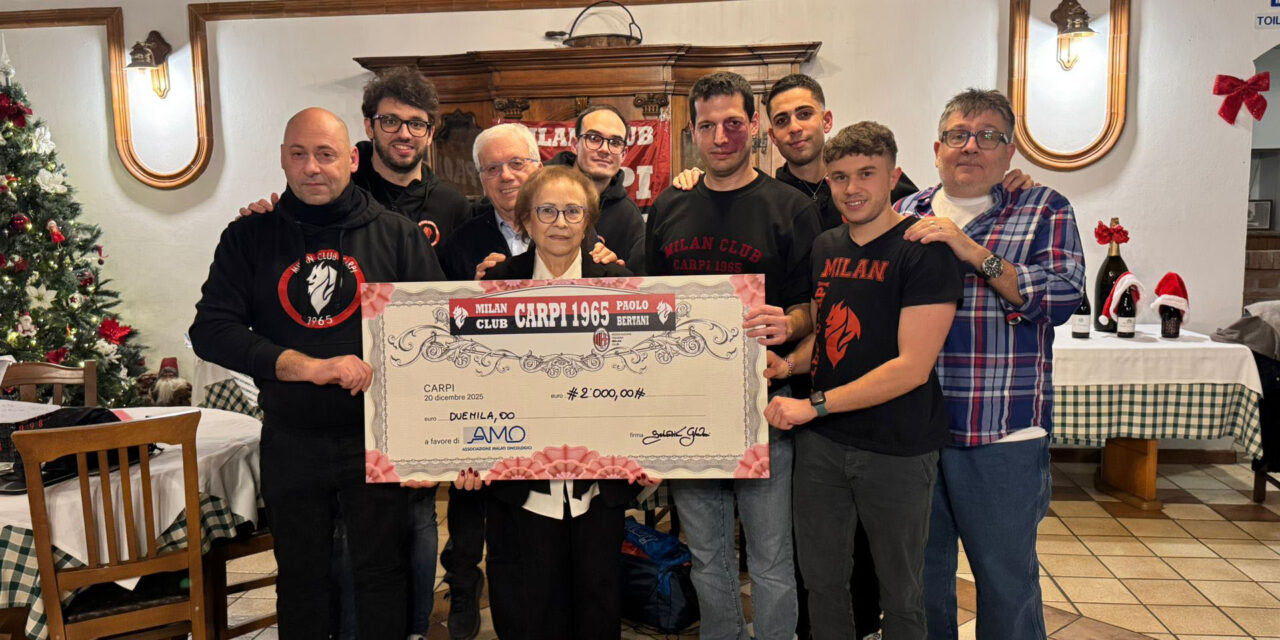 Milan Club Carpi: una cena di Natale all’insegna della solidarietà