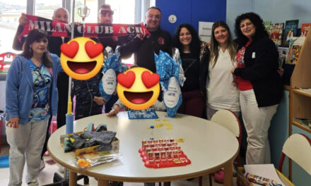 Milan Club Acri, Pasqua di solidarietà: uova donate al reparto di chirurgia pediatrica di Cosenza