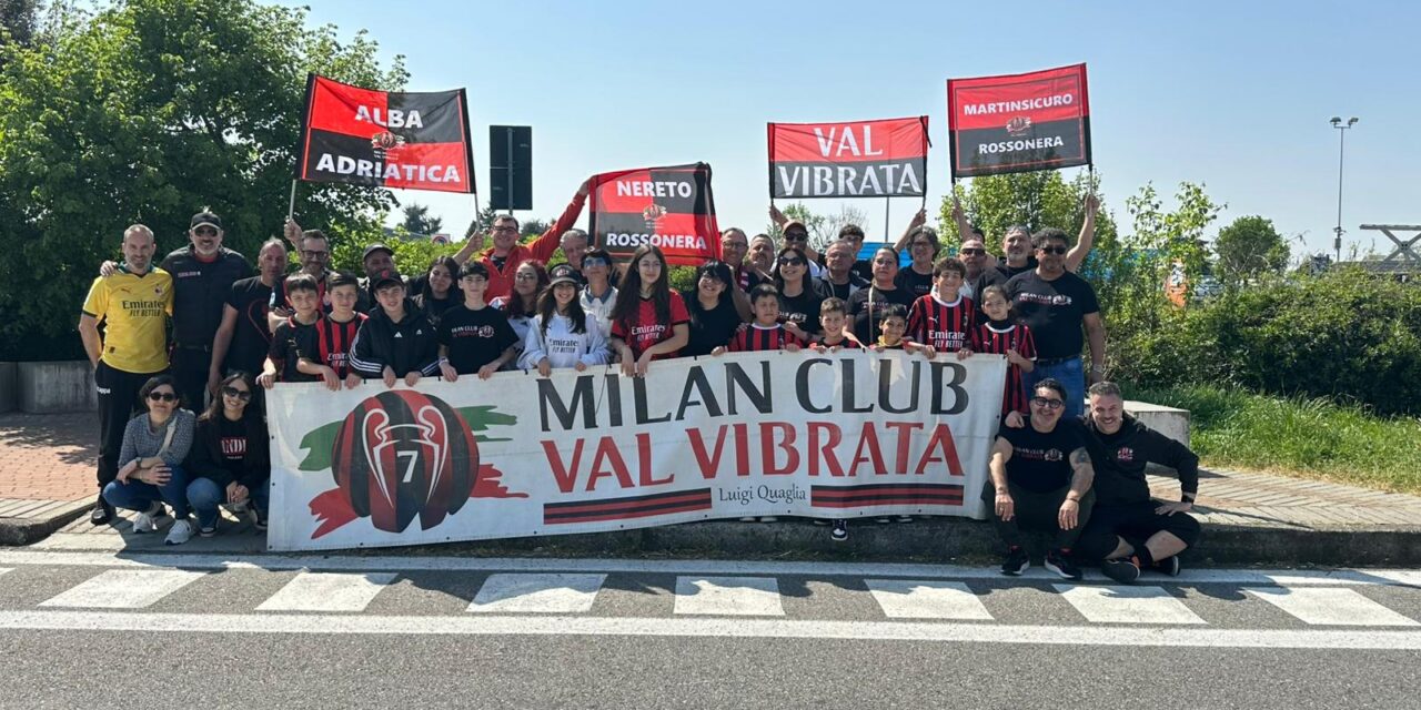 Milan Club Val Vibrata presente per Milan–Udinese: una giornata tra passione, amicizia e rossonero